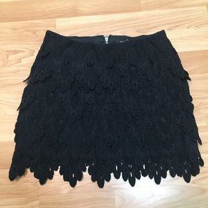 NWOT ANGL black lace skirt sz small